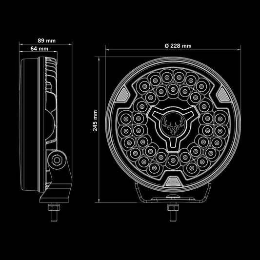 Freedom Maximum 9" - Phare LED 13400lm Position Sombre
