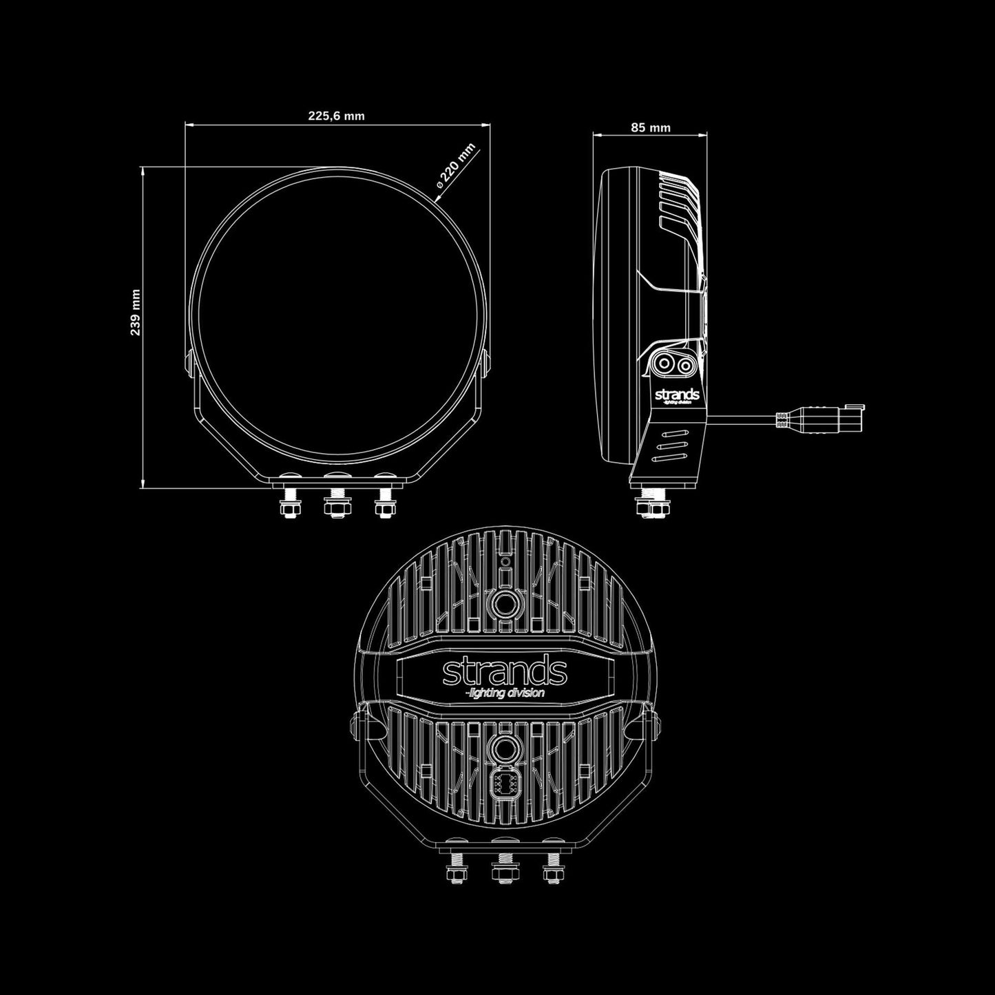 Projecteur LED FIREFLY Pro 9"