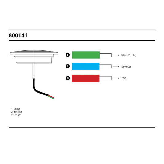 Strands Red Eye Round LED Reverse & Fog Light – Premium Rear Combination Lamp