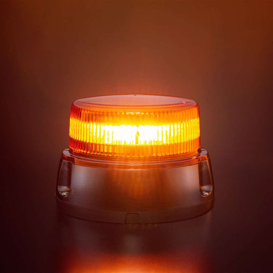 Freedom Lighthouse XL Amber Warning Beacon – Surface Mount LED Strobe Light – ECE R65 Approved IP68 Safety Beacon