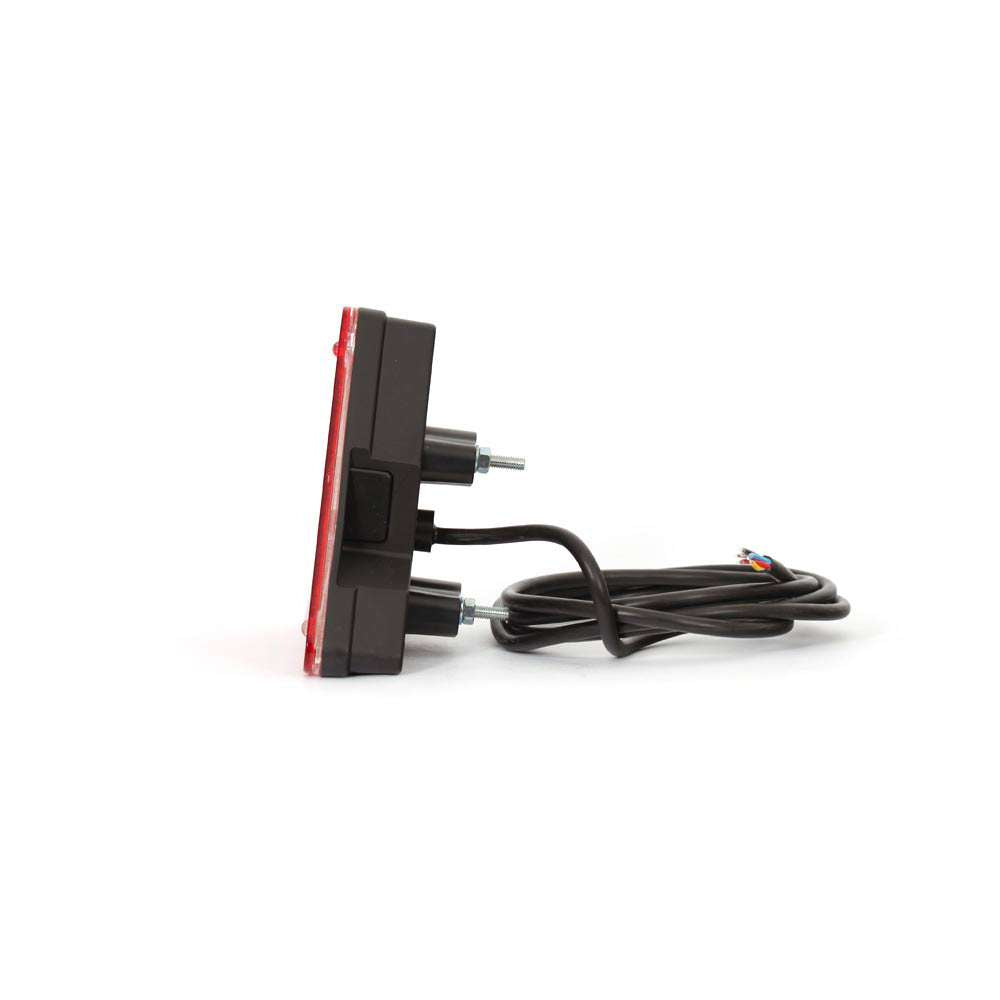 STRANDS Left-Hand Triangle LED Tail Light – 4-in-1 with Fog Light & Reflector for Trucks, Trailers & Utility Vehicles