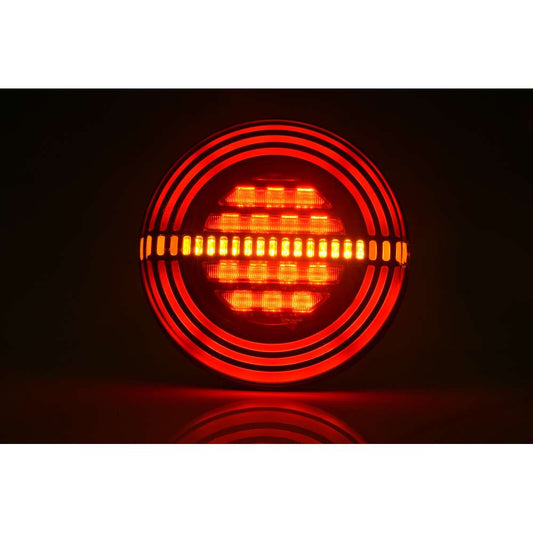 STRANDS 3-Function Round 142mm LED Rear Light IP68 – Heavy-Duty Waterproof Solution