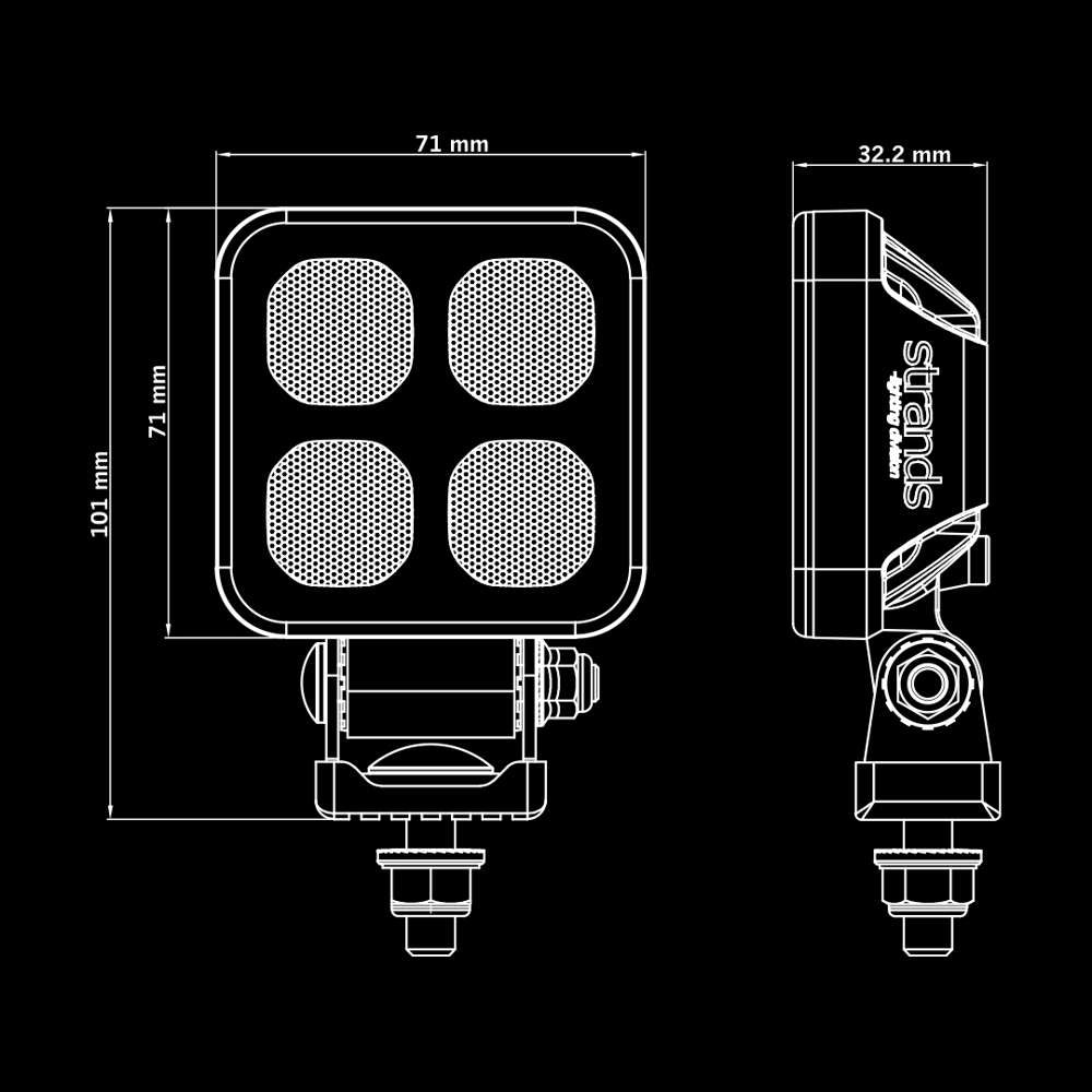 Dark Knight Hardcore Mini - Phare de Travail LED 21W