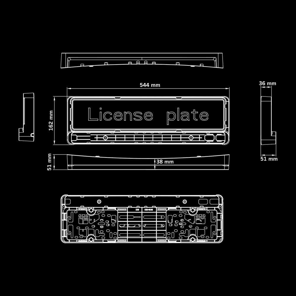 Support Nuuk D-Line 20" – Fixation Plaque pour Barre LED