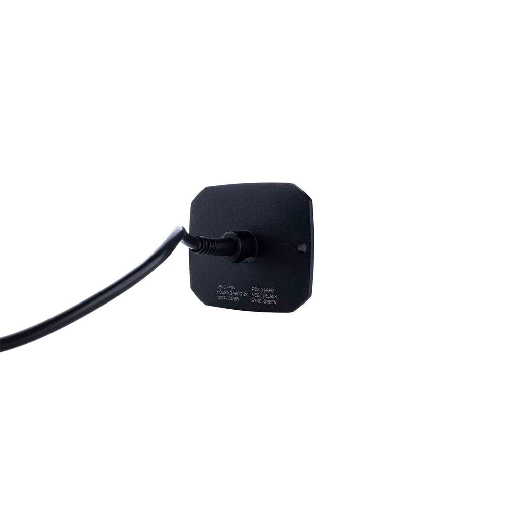 Strands Duo 4 LED Directional Warning Light – White & Amber Slim Profile Strobe Light