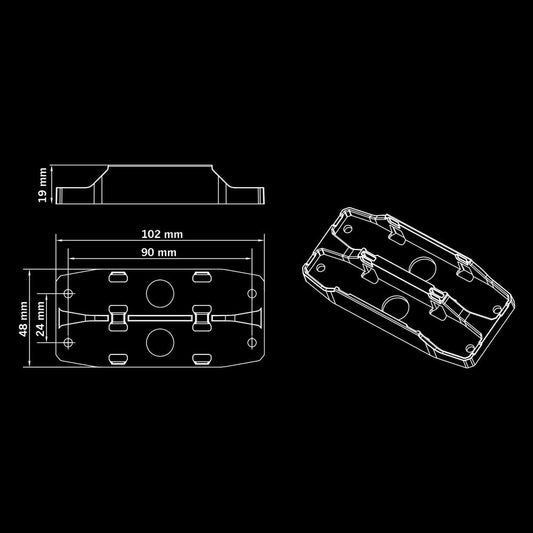 Support Double Firefly See Me – Fixation pour 2 Feux de Position LED