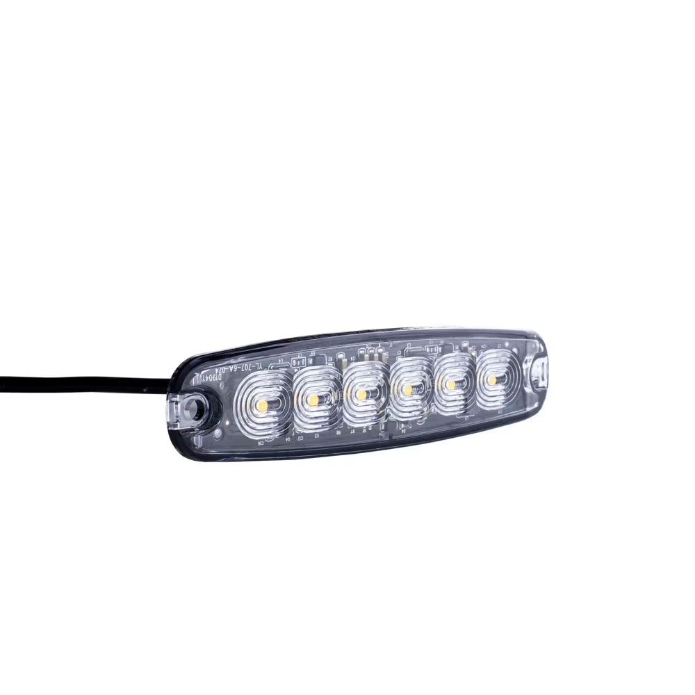 Feu LED orange 6 LED ultra fin homologué pour signalisation