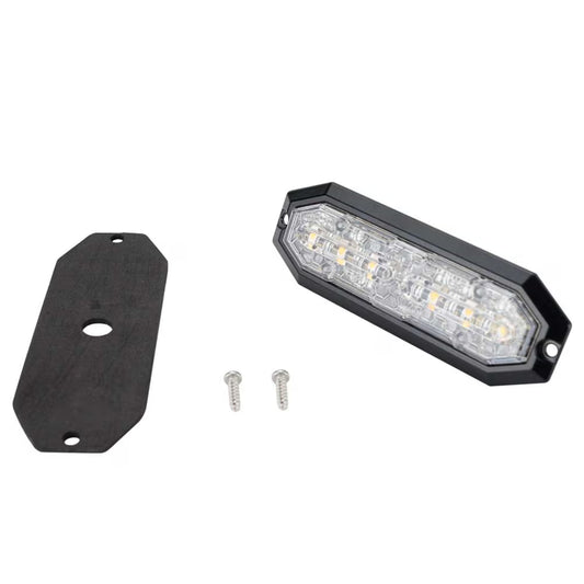 Feu LED Directionnel Extra Slim 12 LED Blanc & Orange – Double Couleur Homologué ECE R65 Classe 2