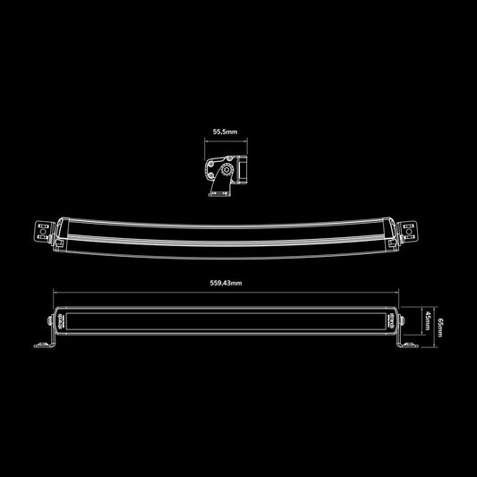 Siberia SRC 22" Curved LED Light Bar – Premium Design, Maximum Visibility & Dual Position Lights