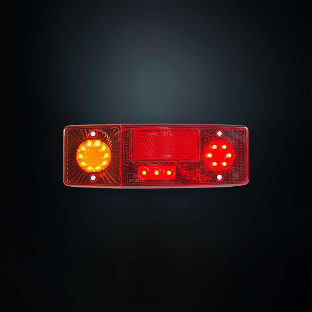 STRANDS Left Rectangular LED Tail Light – 4 Functions with Integrated Reflector