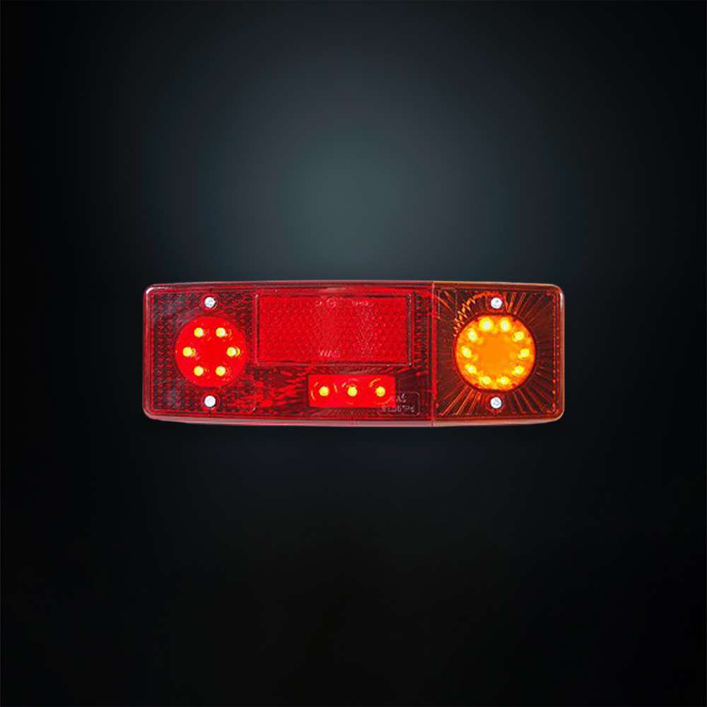 STRANDS Right Rectangular LED Tail Light – 4 Functions with Integrated Reflector