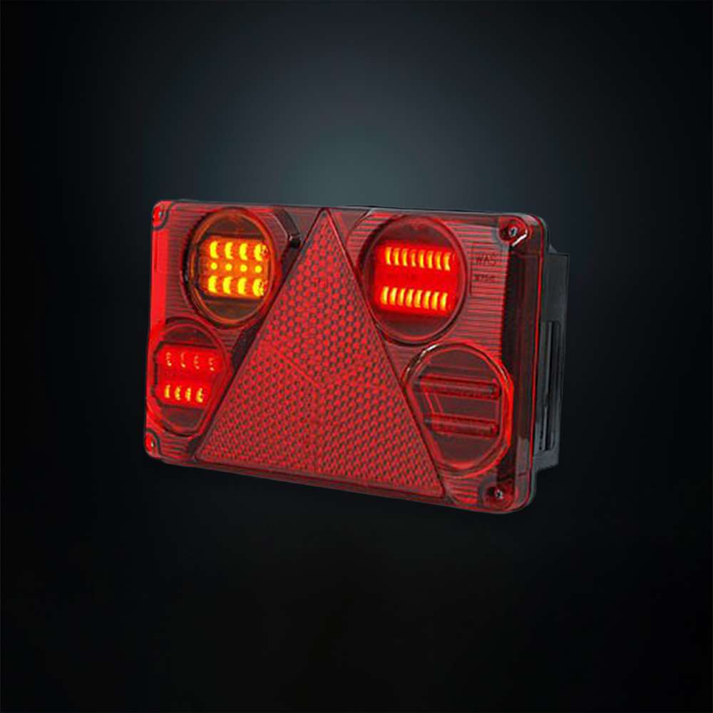 Strands Rectangular LED Rear Tail Light – Left Side | 5 Functions with License Plate Illumination