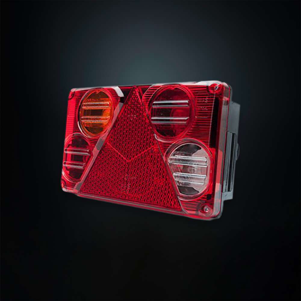 Strands Rectangular 5-Function Halogen Trailer Rear Light – Left Side