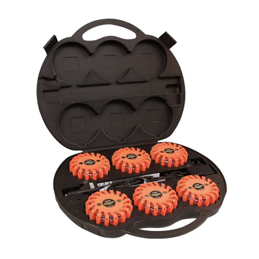 Balise LED Magnétique Orange STRANDS – Feu de Signalisation d’Urgence 16 LED Haute Visibilité