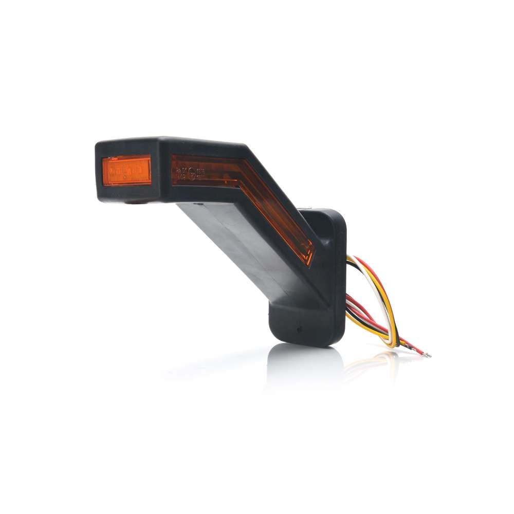Strands Rubber Arm Left 5-Function Position Light with Dynamic LED Indicator