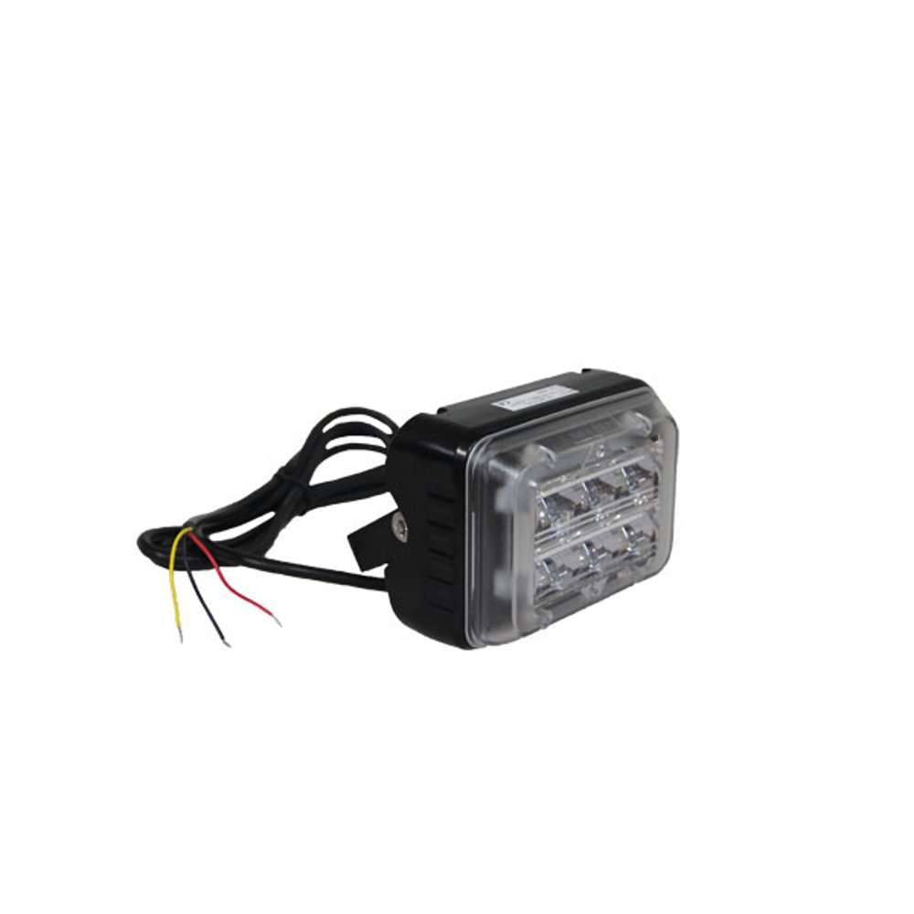 Strands Rectangular Amber LED Warning Light – ECE R65 Approved Safety Beacon