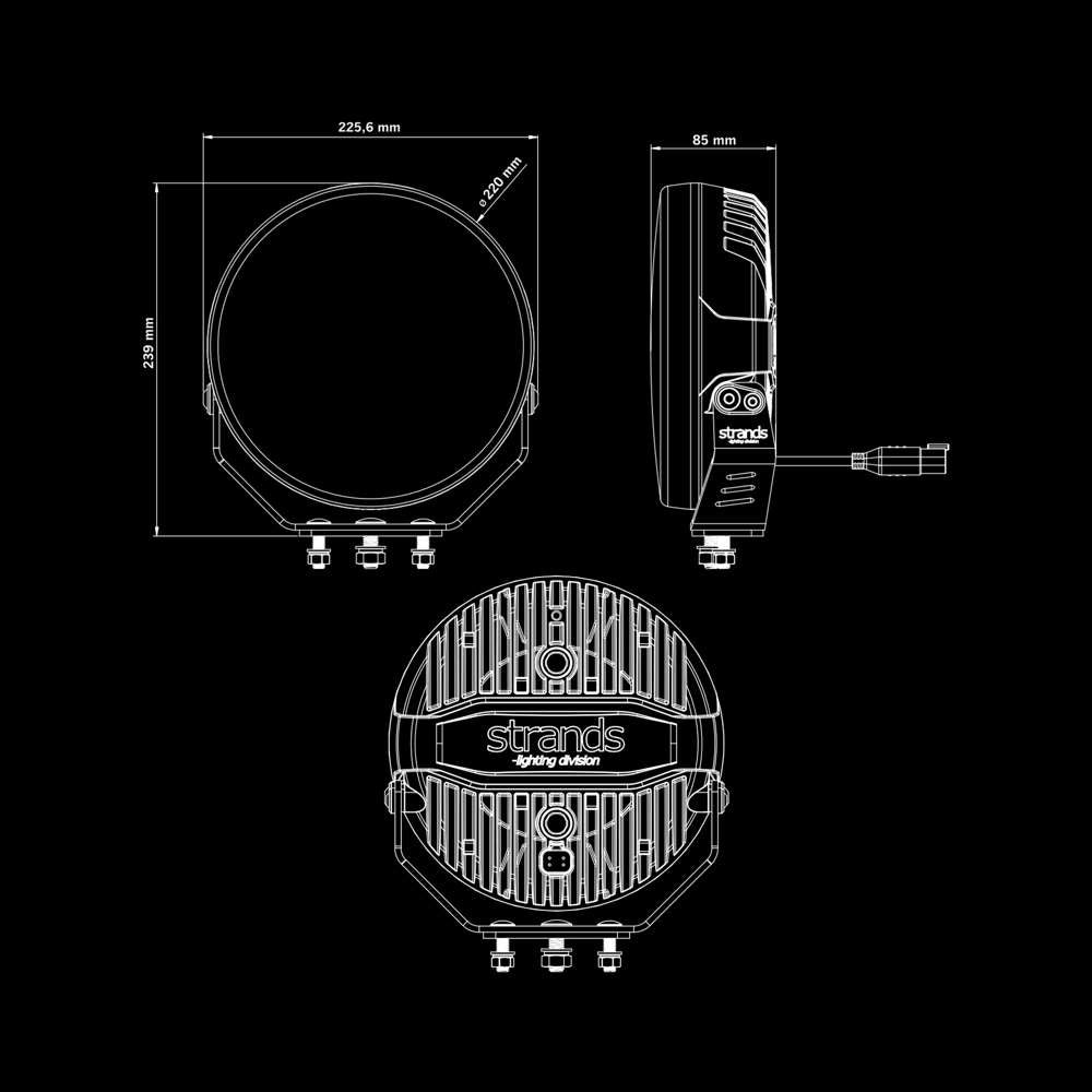 Projecteur LED FIREFLY Pro 9" Blanc
