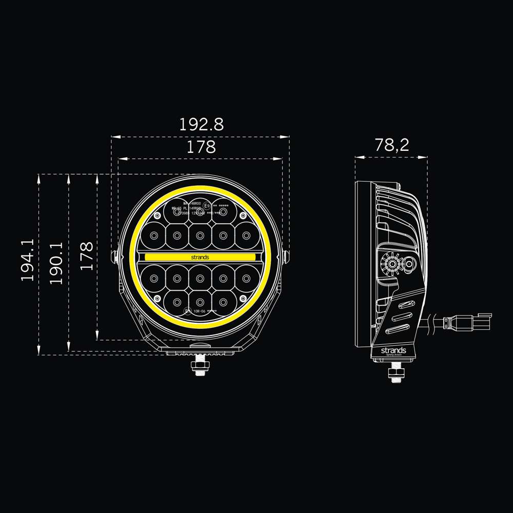 Projecteur LED SIBERIA XP 7" – 5710 lm, 662 m