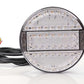 STRANDS Round LED Tail Light with Clear Lens – Slim 25mm Design, E &amp; D Approved, IP68 Waterproof