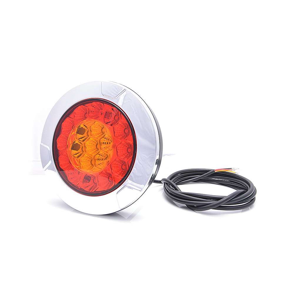 Strands Round LED Rear Light – 3 Function Tail Light with Premium Chrome Bezel