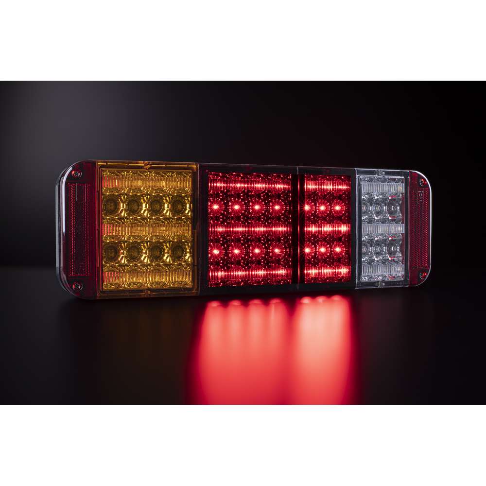 Strands 70 LED Rectangular Rear Tail Light – 5 Functions | E-Approved &amp; IP67 Waterproof