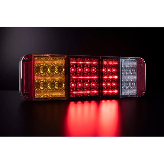 Strands 70 LED Rectangular Rear Tail Light – 5 Functions | E-Approved &amp; IP67 Waterproof