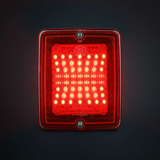 Feu Arrière et Stop IZE LED Strands – Lentille Rouge Carrée