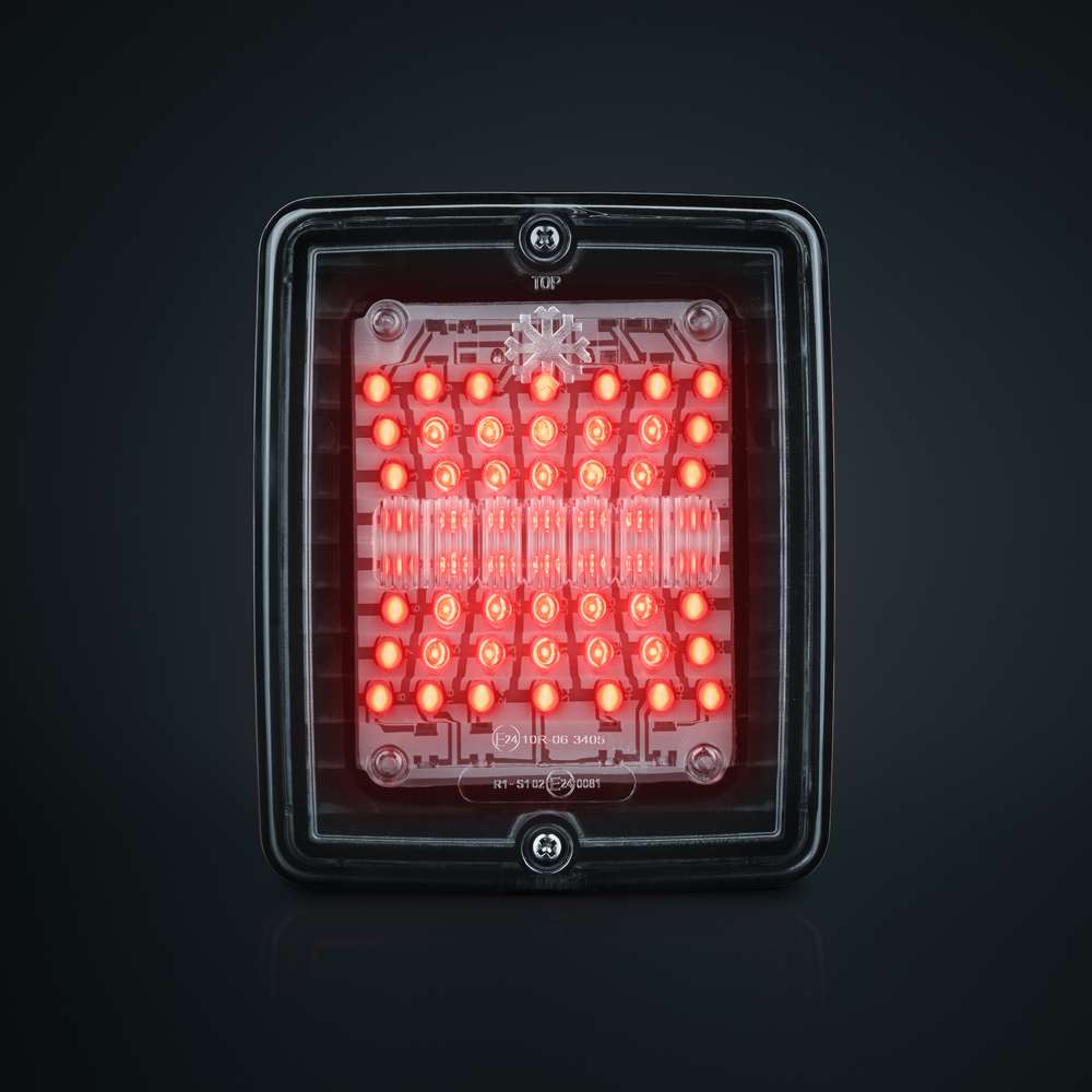 IZE LED - Feu Arrière Stop Carré Lentille Claire