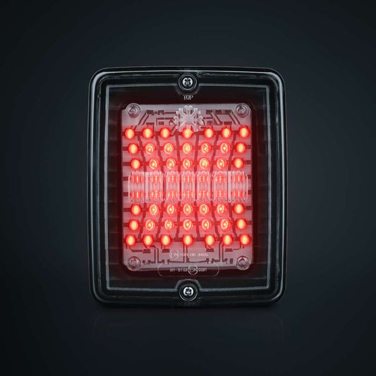 IZE LED Square Clear Lens Stop Light – Premium 2-Function LED Tail &amp; Brake Lamp