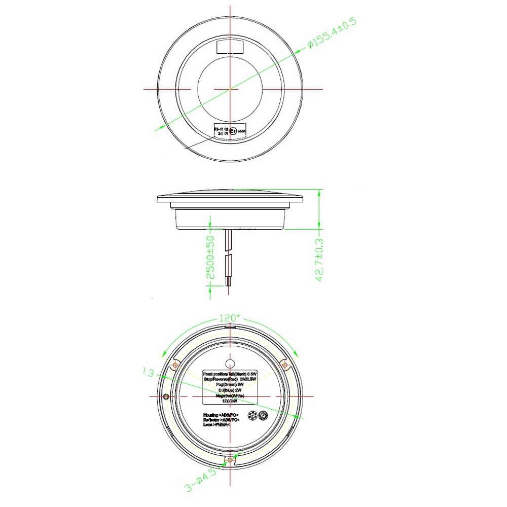 Feu Arrière Rond Strands Red Eye | Étanchéité IP67 et Finition Chrome