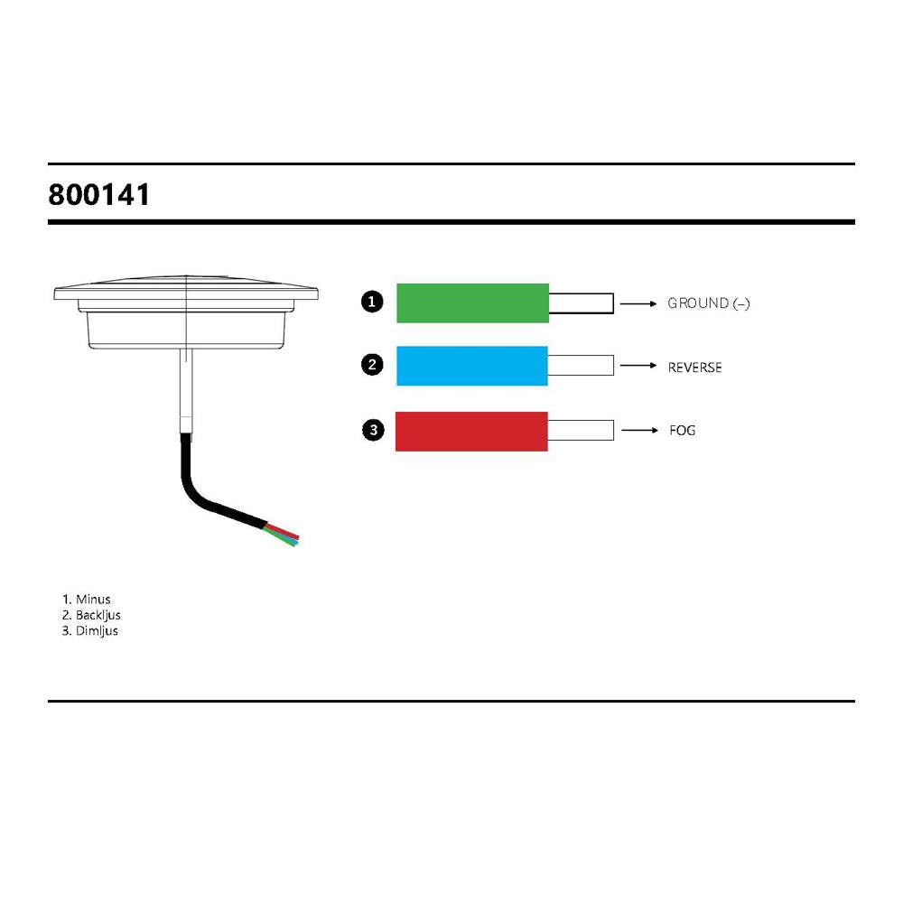 Strands Red Eye Round LED Reverse &amp; Fog Light – Premium Rear Combination Lamp