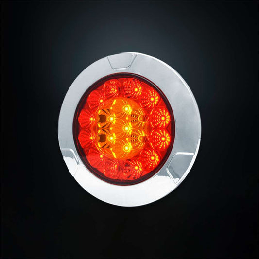Strands Round LED Rear Light – 3 Function Tail Light with Premium Chrome Bezel