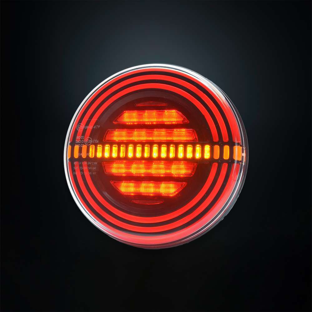 Feu Arrière STRANDS 3 Fonctions Rond 142MM IP68