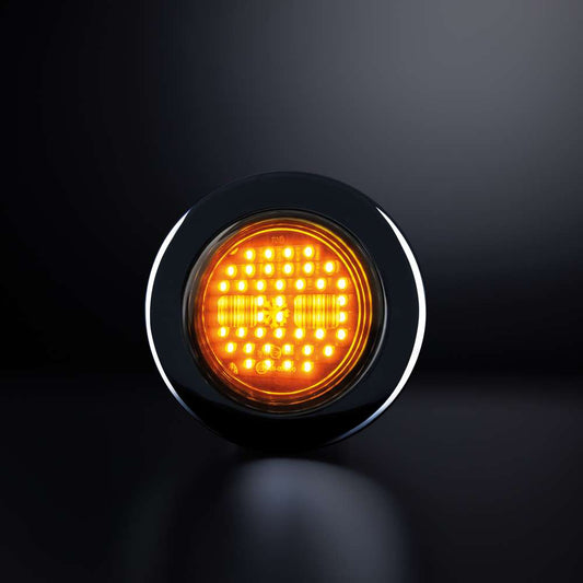 DARK KNIGHT IZE LED Rond – Clignotant LED Premium à Lentille Fumée