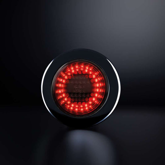 DARK KNIGHT IZE LED Feu Recul/Antibrouillard Rond – Lentille Sombre