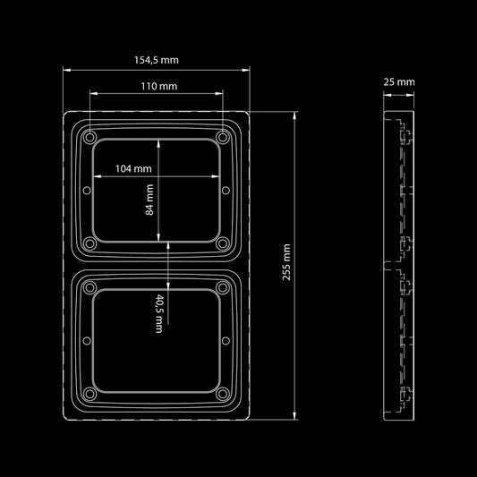 IZE LED Frame Double – Cadre de Montage Modulaire Double LED Premium