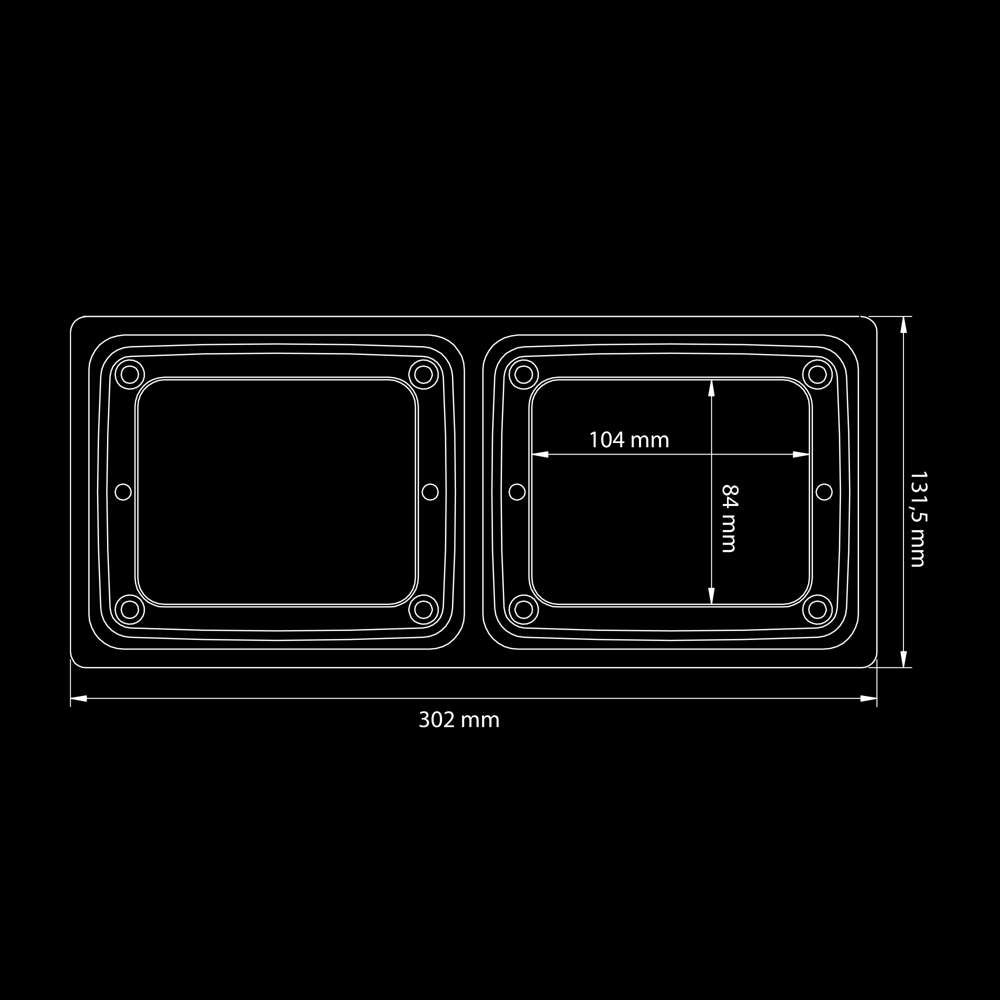 Cadre LED IZE Double Horizontal