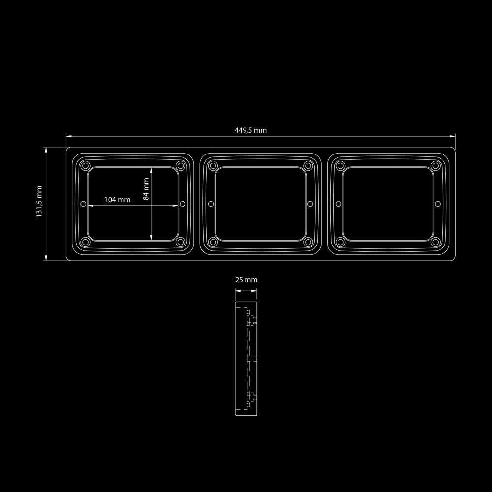 Cadre LED IZE 3x Square