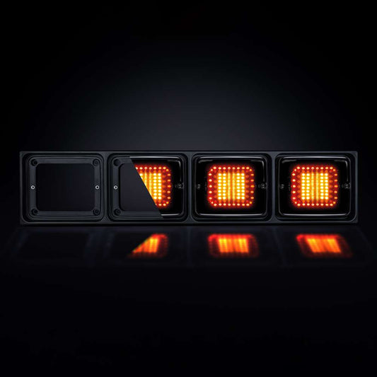 IZE LED Frame – Support 4 Feux LED Carrés en ABS Premium