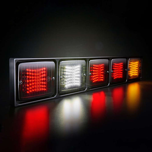 IZE 5X Square LED Frame – Customizable ABS Housing for 5 Rectangular IZE LEDs – Premium Vehicle Lighting Mount