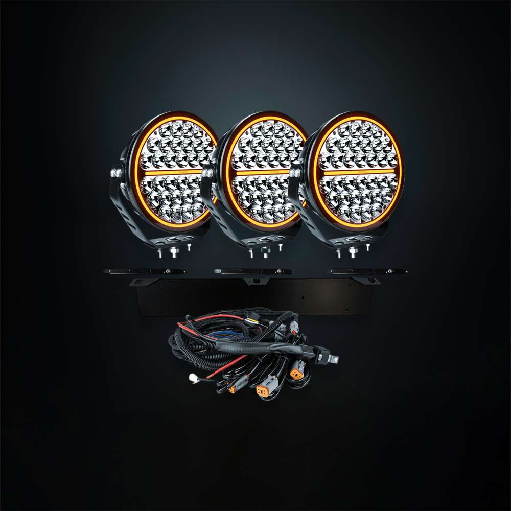 Complete 3x Siberia Night Ranger (NRS) 9-Inch LED Driving Light Kit