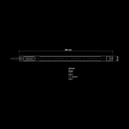 Bande LED Under Glow Unity 281mm Rouge – Éclairage Sous-Châssis Compact et Moderne