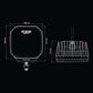 Projecteur LED FOR9T No-Glare 31W – Anti-Éblouissement