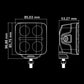 NUUK D-LINE QB Phare de Travail 39W – 2920 Lumens, IP68/69K