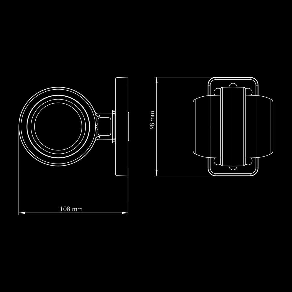 Feu de gabarit LED Viking Old School – ambre, double fonction, homologué