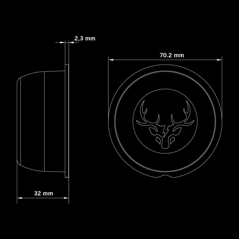 Feu Arrière LED FREEDOM Viking Dark Lentille Foncée