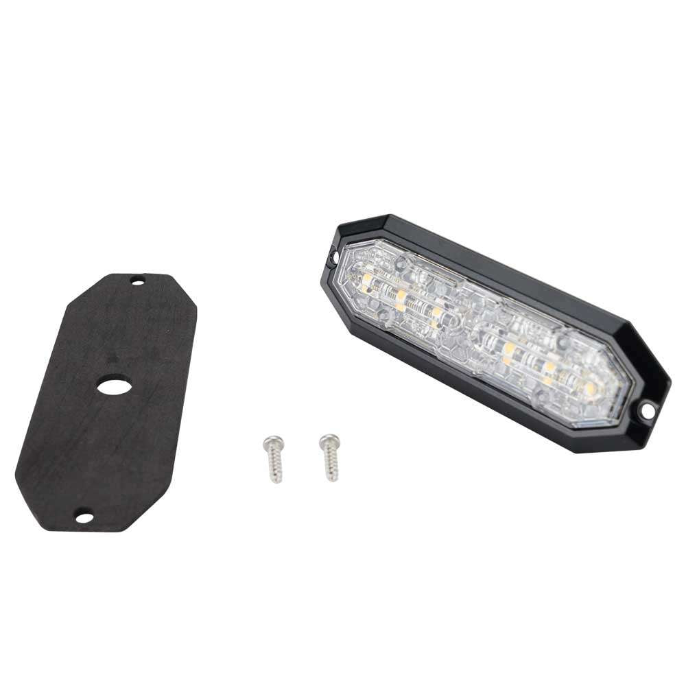 Strands Duo Dynamic 12 LED Warning Light – Blue &amp; Amber Professional Strobe Light