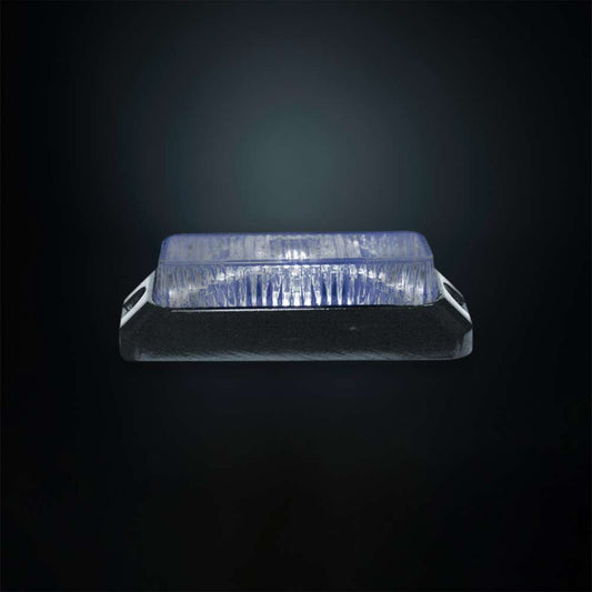 STRANDS Blue LED Warning Light – 3 Diode Compact High-Intensity Strobe Lamp