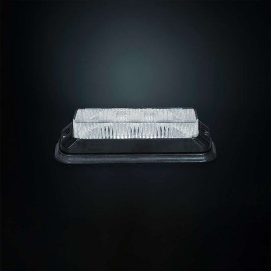 Strands 4 LED White Directional Warning Light – Professional Strobe Beacon – 19 Flash Patterns – IP68 Waterproof Safety Light