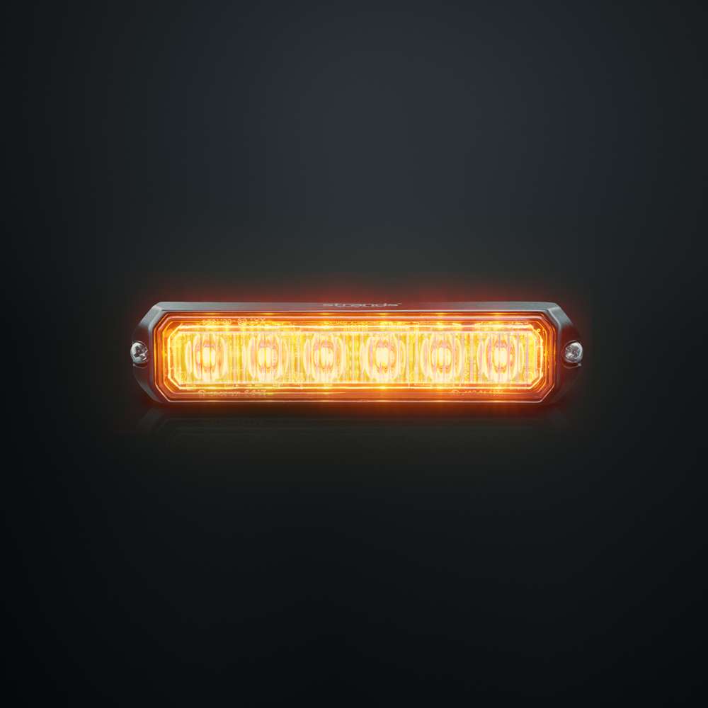 Feu Flash LED STRANDS 6 LED Ambre – 26 Modes, Haute Visibilité